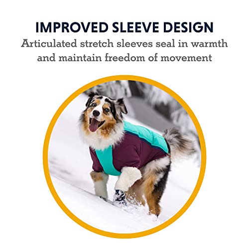 Ruffwear, Powder Hound Dog Winter Jacket, Insulated Softshell Coat with StormSleeve Stretch, Weather-Resistant Shell, Reflective Trim & Light Loop, Cold-Weather Adventures, Blue Pool, X-Large - color: Blue Pool, size: X-Large