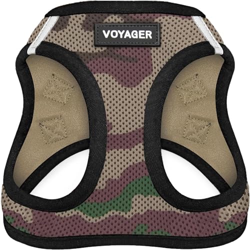 Best Pet Supplies - All Weather Mesh / Plush, Reflective, No Pull Harness for Small, Medium Dogs, Cats - Secure with Hook & Loop Fastener, Buckle, Double D-Rings - Army/Black Trim, XS - color: Harness (Army/Black Trim), size: XS (Chest: 13 - 14.5")
