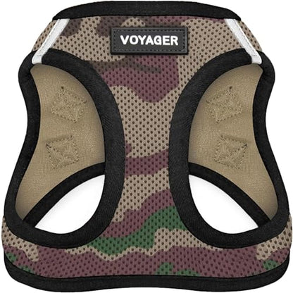 Best Pet Supplies - All Weather Mesh / Plush, Reflective, No Pull Harness for Small, Medium Dogs, Cats - Secure with Hook & Loop Fastener, Buckle, Double D-Rings - Army/Black Trim, XS - color: Harness (Army/Black Trim), size: XS (Chest: 13 - 14.5")
