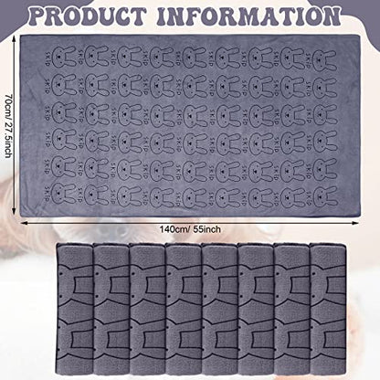 Peryiter 8 Pcs Dog Drying Towels Bulk 55'' x 28'' Pet Grooming Absorbent Microfiber Dog Bath Towels Quick Drying Puppy Bathing Towel for Small Medium Large Cats Pets Bathing Grooming(Grey) - color: Grey