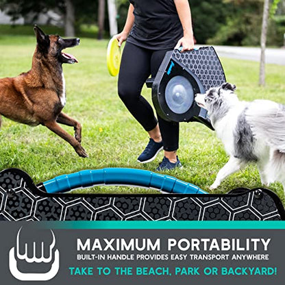 Franklin Pet Supply Co. Automatic Disc Launcher for Dogs - Ready Set Fetch Automatic Disc Tosser Dog Toy for Fetch - Portable Thrower Toy - Battery Powered - style: Disc Launcher