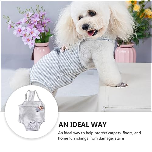 Dog Diapers Panties with Adjustable Suspender, Washable Dog Diaper Jumpsuits Soft Cotton Pantie for Girl Puppy, Reusable Doggies Period Pants, XL