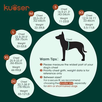 Kuoser Dog Life Jacket with Reflective Strips, High Visibility Dogs Swim Vest with Rescue Handle, Adjustable Dog Life Vest for Swimming, Boating, Pool & Beach, Doggy Lifejacket Small Medium Large Dogs - color: Red & Navy, size: Small (Chest Girth:16.9-21.
