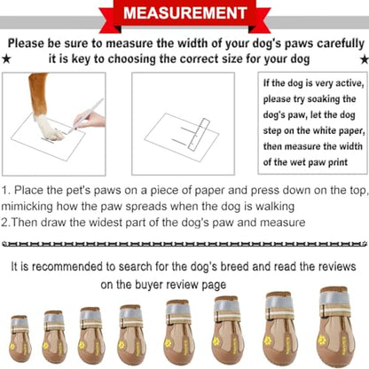 QUMY Dog Shoes for Large Dogs, Medium Dog Boots & Paw Protectors for Winter Snowy Day, Summer Hot Pavement, Water-Resistant in Rainy Weather, Outdoor Walking, Indoor Hardfloors Skid-Resistant Sole - size: Size 6: 2.6''x3.0''(W*L) (Pack of 4)