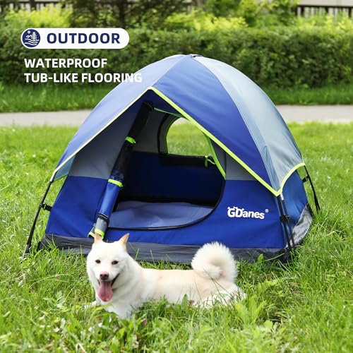 GDanes Blue Dog Tent House - Portable Indoor/Outdoor Dog Bed with Soft Pad for Large Dogs, 42 x 42 x 32 Inches - style: Blue