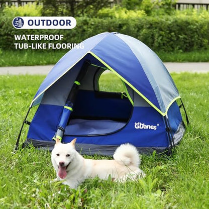 GDanes Blue Dog Tent House - Portable Indoor/Outdoor Dog Bed with Soft Pad for Large Dogs, 42 x 42 x 32 Inches - style: Blue
