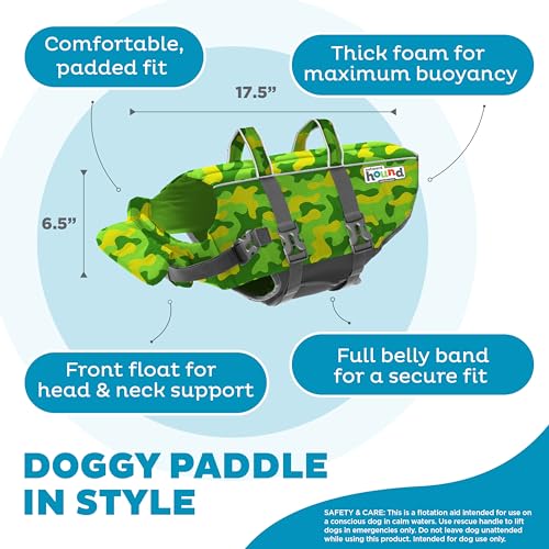 Outward Hound Granby Splash Camo Dog Life Jacket, Large - color: Camo, size: Large (Chest Girth: 28"-32")