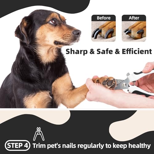 Dog Brush for Shedding, 7 PCS Dog Grooming Brush Kit, Undercoat Rake, Slicker Brush, Deshedding Comb, Bath Brush, Nail Clipper for Long & Short Haired Dogs & Cats, Black - color: A-Black