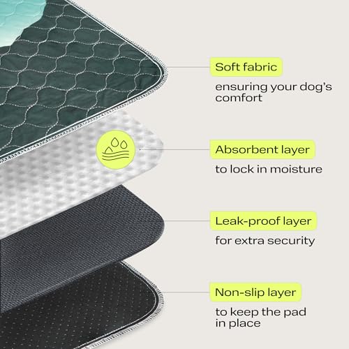 PetSpy Washable Pee Pads for Dogs - Waterproof Reusable Puppy Pads No-Slip Surface - Stylish Dog Potty Training Pads Protect Against Leakage (Landscape, 1 Pack - 72" x 72") - color: Landscape, size: 72 x 72 Inch (Pack of 1)