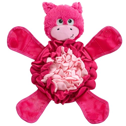 Outward Hound by Nina Ottosson Snuffle Palz Plush Snuffle Mat Dog Treat Puzzle, Non-Slip, Pink, Pig, Large - color: Snuffle Palz Pig