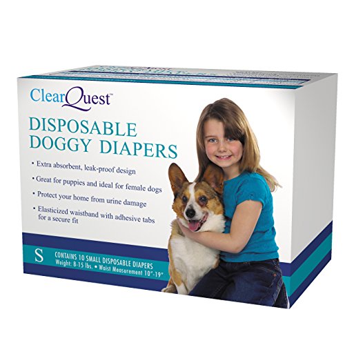 ClearQuest Disposable Doggy Diapers, Super Absorbent Leak-Proof Pet Diapers - size: Small