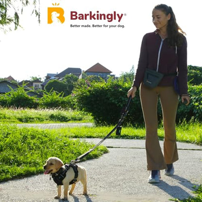Barkingly. Dog Treat Pouch for Pet Training with Clicker. No Spill Magnetic Closure, 4 Ways to Wear, Detachable Waist Belt and Clip, Durable, One Handed Training, Waterproof Body. Treat Bag Pouches.