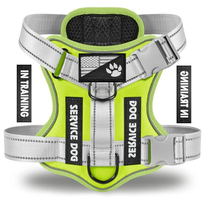 Service Dog Harness - color: NeonGreen, size: X-Small (Pack of 1)