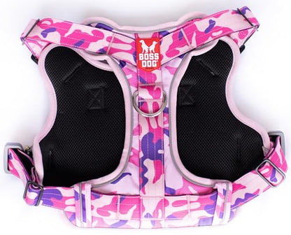 Boss Dog Tactical Harness, Pink Camo, Large - color: Pink Camo, size: Large