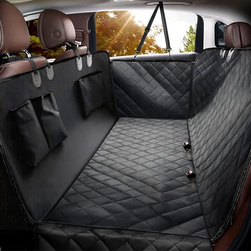 Dog Car Seat Cover for Back Seat,100% Waterproof Scratch Proof Nonslip Seat Cover,600D Heavy Duty Scratch Soft Dog Hammock for Car for Cars Trucks and SUVs Black - color: Black