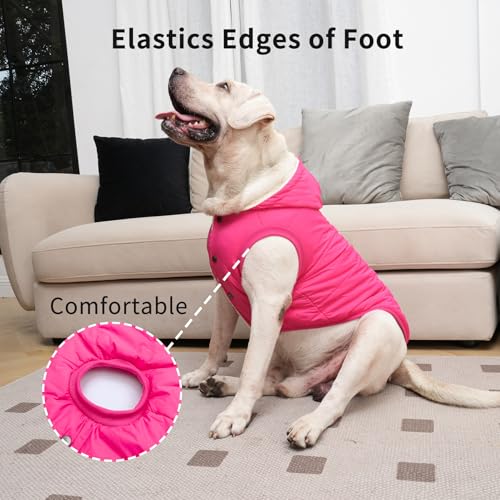 Vecomfy Fleece Lining Extra Warm Dog Hoodie in Winter,Small Dog Jacket Puppy Coats with Hooded Pink XS - color: Pink, size: X-Small (Pack of 1)