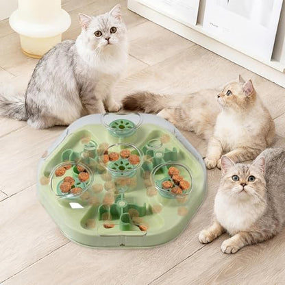 Dog Treat Puzzle - Slow Feeding Game, Pet Treat Strategy Toy, Reward Based Feeder | Stimulating Home Play Boredom Relief Puppy Kitten Medium Large Breed Skill Building Food Activity Puzzle - color: Green