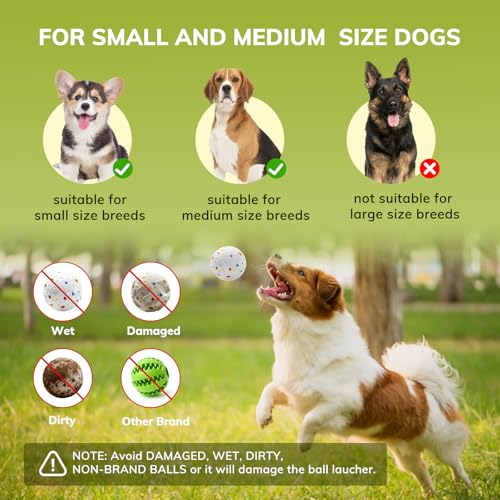 Automatic Dog Ball Launcher for Small/Medium Dogs - Small Silent Design, 3 Distance Settings (20ft/33ft/46ft), Rechargeable, 10 Durable 2.3" Balls Included (Dog Ball Launcher-Orange) - color: Dog Ball Launcher-Orange