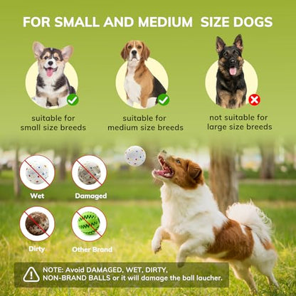 Automatic Dog Ball Launcher for Small/Medium Dogs - Small Silent Design, 3 Distance Settings (20ft/33ft/46ft), Rechargeable, 10 Durable 2.3" Balls Included (Dog Ball Launcher-Orange) - color: Dog Ball Launcher-Orange