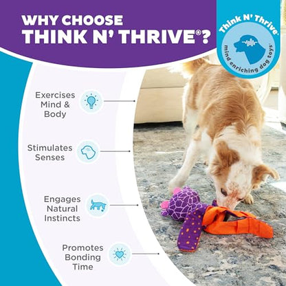Outward Hound by Nina Ottosson Silly Legz Interactive Plush Dog Puzzle Dog Enrichment Toys, Plush, Floppy, Long, Giraffe, Purple - color: Silly Legz Giraffe