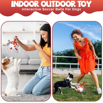 QDAN Dog Toy Balls: Pet Training Soccer Ball Dog Toy with Straps- Puppy Extra Small Dog Balls Beach Pool, Dogs Herding Ball, (5 Inch) - color: Red, size: 5 Inch