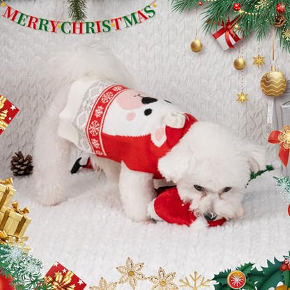LUBOT NEW Ugly Christmas Sweaters for Puppy Cute Funny Wintertime and Holiday Parties Knitted Pullover Sweater Small Dog Bear Small - color: Red Bear, size: Small
