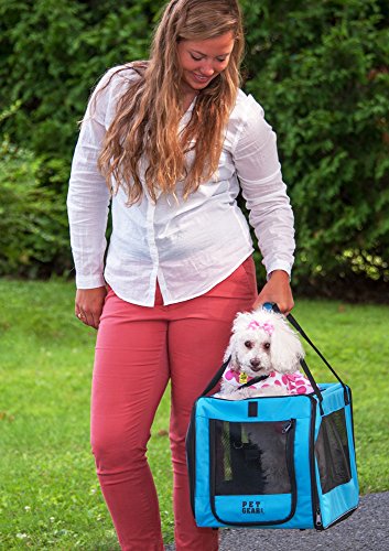 Pet Gear Signature Dog,Cat Car Seat & Carrier | For Small Dogs & Cats - color: Aqua