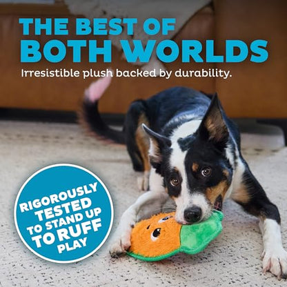 Outward Hound Tough Skinz Durable Squeaky Dog Toy with Two Tough Layers, Carrot, Multicolor, Medium - color: Carrot, size: Medium