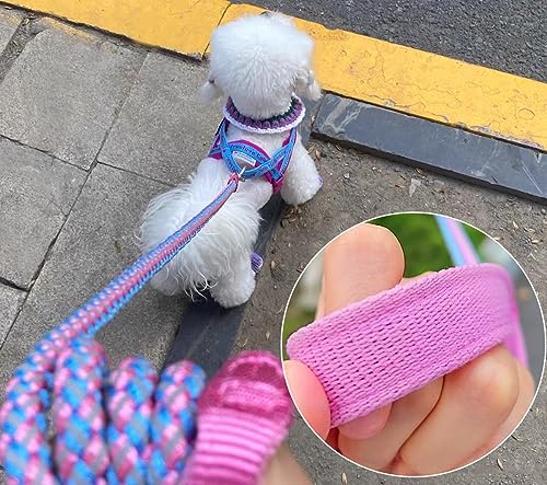 2/3/4/6/10 Foot Reflective Dog Leash Strong Nylon Rope Braided Heavy Duty for Large Medium Small Dogs Walking Training Leads (Pink, 4ft * 1/2") - color: Pink, size: 4ft * 1/2"