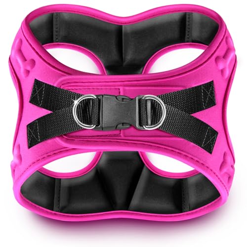 Comfort Fit No Pull Dog Harness for Small Medium & Large Dogs – Soft Padded Adjustable Buckles Step in Pet Harness with Leash Clips Reflective Straps with Easy Control & Handle Pet Vest Harness - color: Pink, size: XS (Chest 13"-14.5")