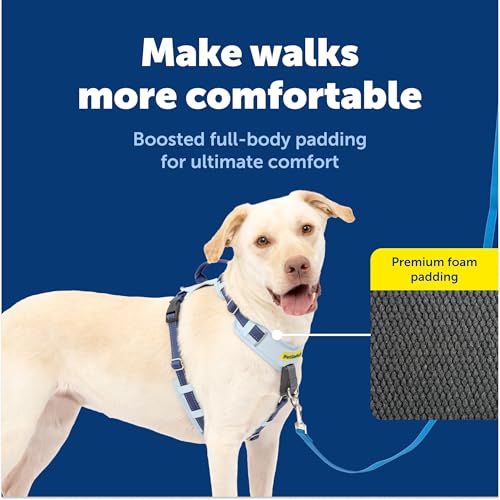 PetSafe Easy Walk Comfort No-Pull Dog Harness Full-Body Padding - Better Walks on the First Use - 5 Points of Adjustment Large, Blue - color: Blue, size: Large
