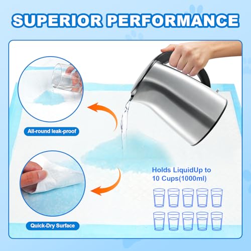 Thick Odor Neutralizing Disposable Dog Training Pads Heavy Duty Absorbent Pet Pee Pads for Dogs Odor Control Ultra Absorbent Dog Training Pads Large Size (50, M)
