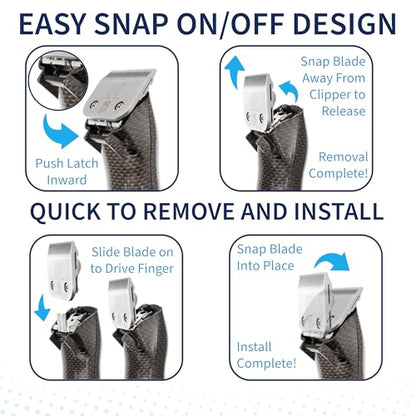 Detachable A Series 4f Blade Dog Grooming Cuts Length 3 3/8" - 9.6mm Japanese High Carbon Steel Dog Grooming Blade Supplies | Detachable Blade Clippers (Compatible A5 Series(B4F) - color: 4F (3 3/8" - 9.6mm)