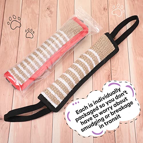 Amylove 2 Pcs Dog Tug Toy,tug of War,Fight Pillow with 2 Handles Tough Jute for Small Medium Large Dogs Puppy Training Bite Pillow Interactive Play