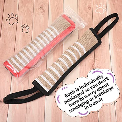 Amylove 2 Pcs Dog Tug Toy,tug of War,Fight Pillow with 2 Handles Tough Jute for Small Medium Large Dogs Puppy Training Bite Pillow Interactive Play