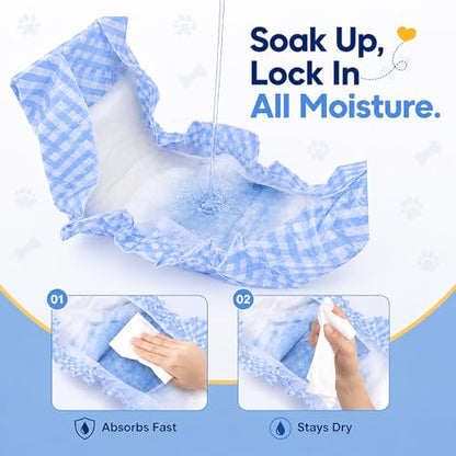 Male Dog Diaper Disposable Wraps for Waist 16–21 in,10 Count Leakproof, Super Absorbent, Adjustable Fit, Wetness Indicator, L - size: Male 10ct Waist 16~21in(L)