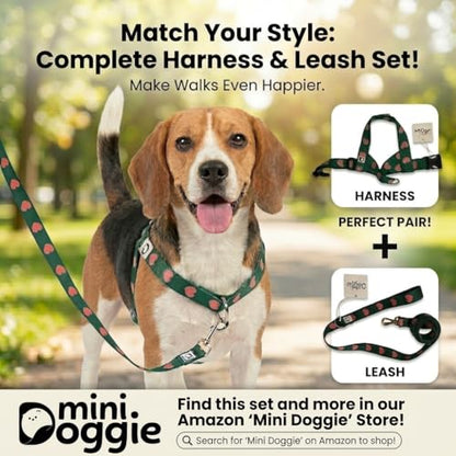 Heart Small Dog Harness – Soft Webbing, Front & Back Clip, No-Pull Design, Lightweight (Green, Large) - color: Green, size: Large