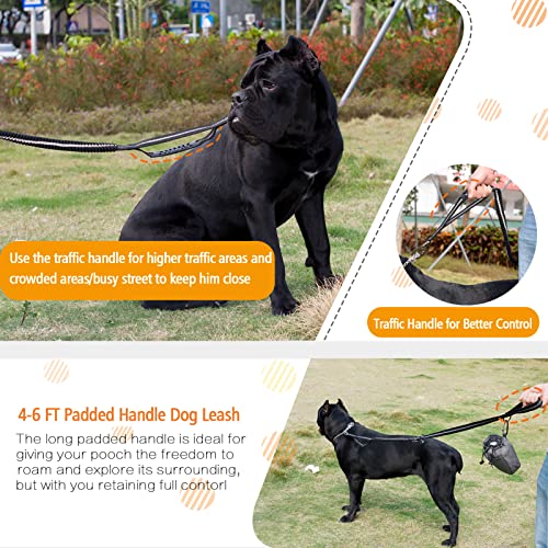 Heavy Duty Dog Leash and LED Light Set, LED Light with Nylon Stickers, Universal Glowing Accessories Easy to Attach Collar Leash and Harness, Safety LED Light Up Band for Dogs at Night Walking - color: Coyote Brown