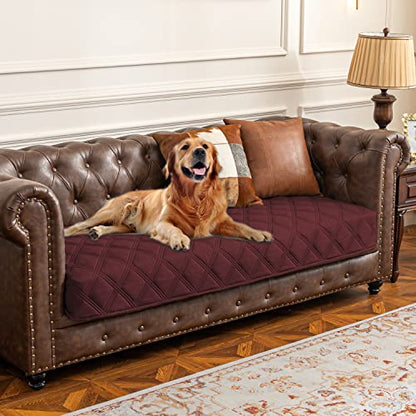Ameritex Waterproof Dog Bed Cover Pet Blanket with Anti-Slip Back for Furniture Bed Couch Sofa - color: Burgundy, size: 30x60 Inch (Pack of 1)