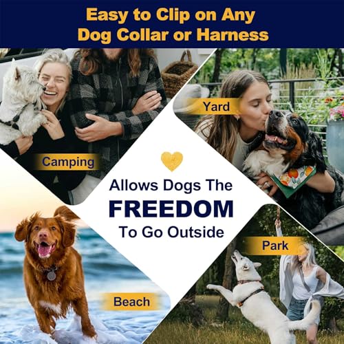 WATFOON Dog Leads for Yard, 1500LBS Break Strength, Stainless Steel Heavy Duty Tie Out Cable for Dogs Training with Dual Rotating Hooks, Water Resistant Dog Chain Leads for Outside Camping (40ft) - size: 40FT