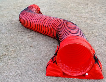 15' Heavy Duty Dog Agility Tunnel with 2 Sets of Tiedown System, Competition & Training, (Red), The Best for Dogs Under 30lbs, or find SHD Tunnels