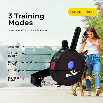 E-Collar ET-300 / ET-302 Dog Training Collar System with Remote - 1/2 Mile Range - Waterproof, Vibration, Sensation - Includes eOutletDeals Pet Towel (2 Dog System - ET-302 Black) - size: 2 Dog System - ET-302 BLACK