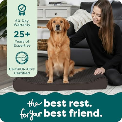 FurHaven Ultra Plush & Suede Luxe Lounger Orthopedic Pet Bed, Chocolate, JumboPlus - color: Chocolate, size: Jumbo Plus/XXL