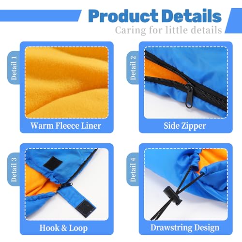 Lifeunion Dog Sleeping Bag with Storage Bag Waterproof Warm Packable Dog Bed for Travel Camping Hiking Backpacking (Blue) - color: Blue