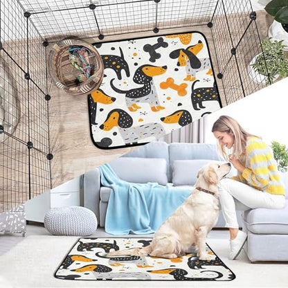 Qilmy Dog Pet Mat, Waterproof Reusable Dog Training Pad Anti-Slip Pet Creat Pad for Small Medium Large Dogs and Cats