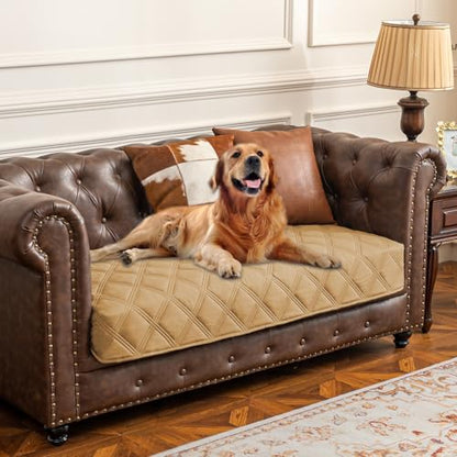 Ameritex Waterproof Dog Bed Cover Pet Blanket with Anti-Slip Back for Furniture Bed Couch Sofa - color: Sand, size: 30x53 Inch (Pack of 1)