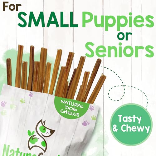 Nature Gnaws Extra Thin Bully Sticks for Small Dogs 5-6" (10 Count) - Long Lasting for Light Chewers and Puppies - Natural Beef Dog Chew Bones - size: 10 Count (Pack of 1)