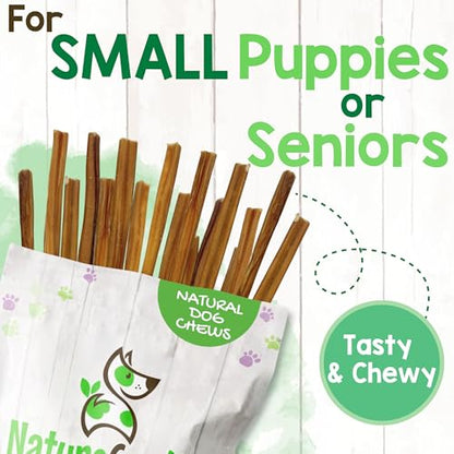 Nature Gnaws Extra Thin Bully Sticks for Small Dogs 5-6" (25 Count) - Long Lasting for Light Chewers and Puppies - Natural Beef Dog Chew Bones - size: 25 Count (Pack of 1)