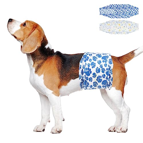 Dono Dog Diapers Male Disposable Male Dog Wraps 60ct Doggie Diapers Wetness Indicator Leak-Proof Dog Belly Wraps, Rapid-Dry Gel Technology Puppy Diapers for Excitable Urination Incontinence, Medium - size: Medium