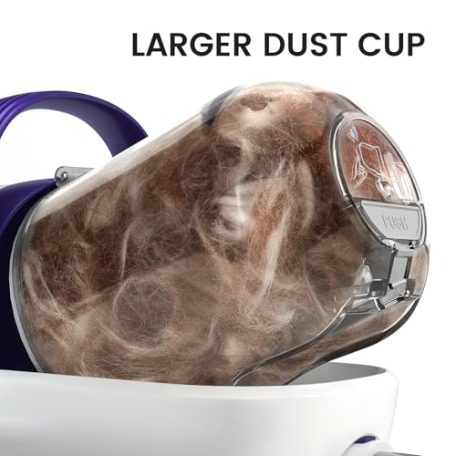 oneisall Dog Grooming Vacuum, Pet Grooming Vacuum with Clipper Nail Grinder, 1.5L Dust Cup Dog deshedding Vacuum Brush with 7 Pet Grooming Tools for Shedding Pet Hair, Home Cleaning(Purple) - color: Purple